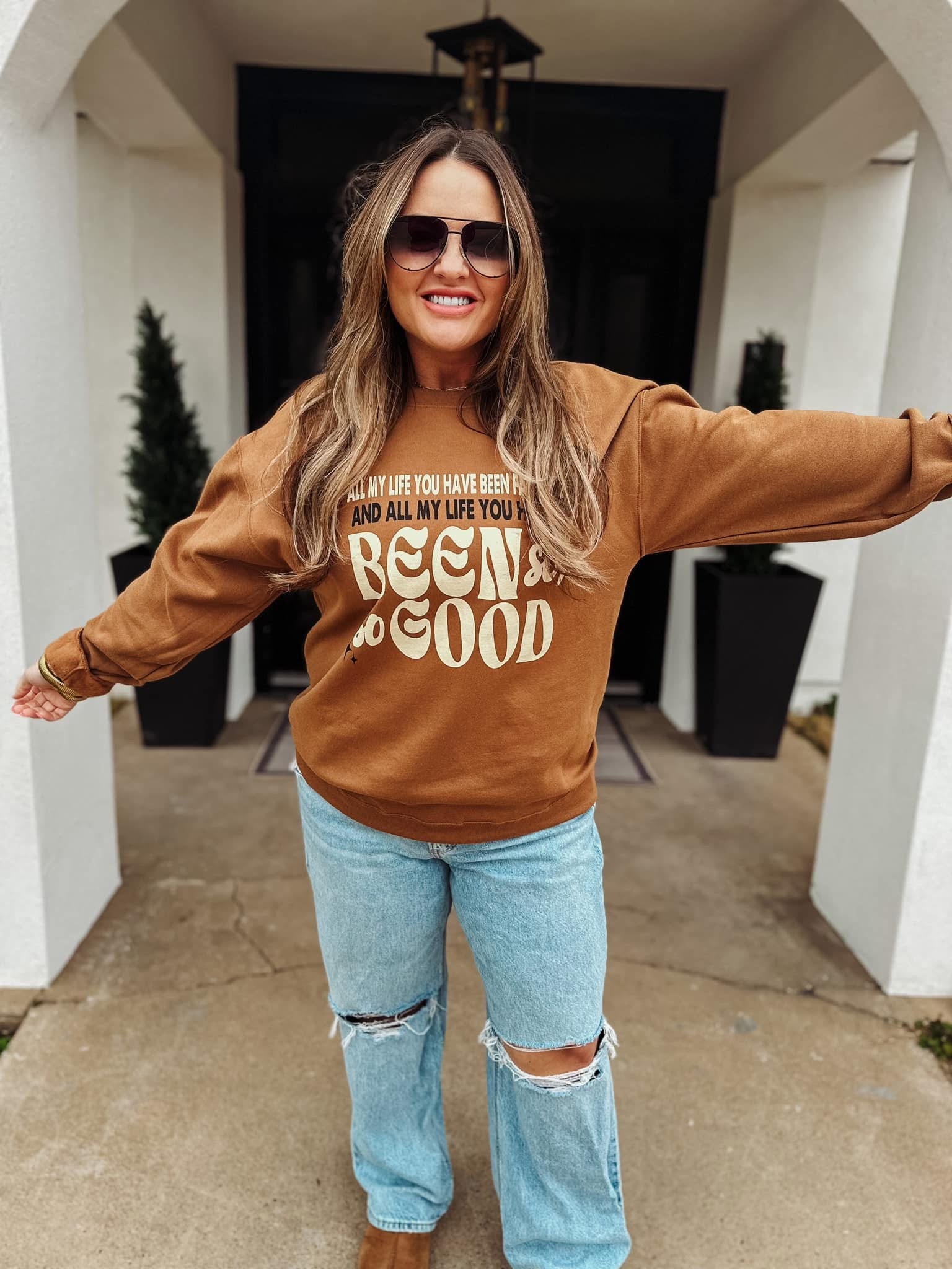 So, So Good Sweatshirt: Golden Pecan