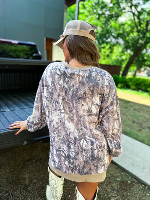 PREORDER Camo Long Sleeve Pullover