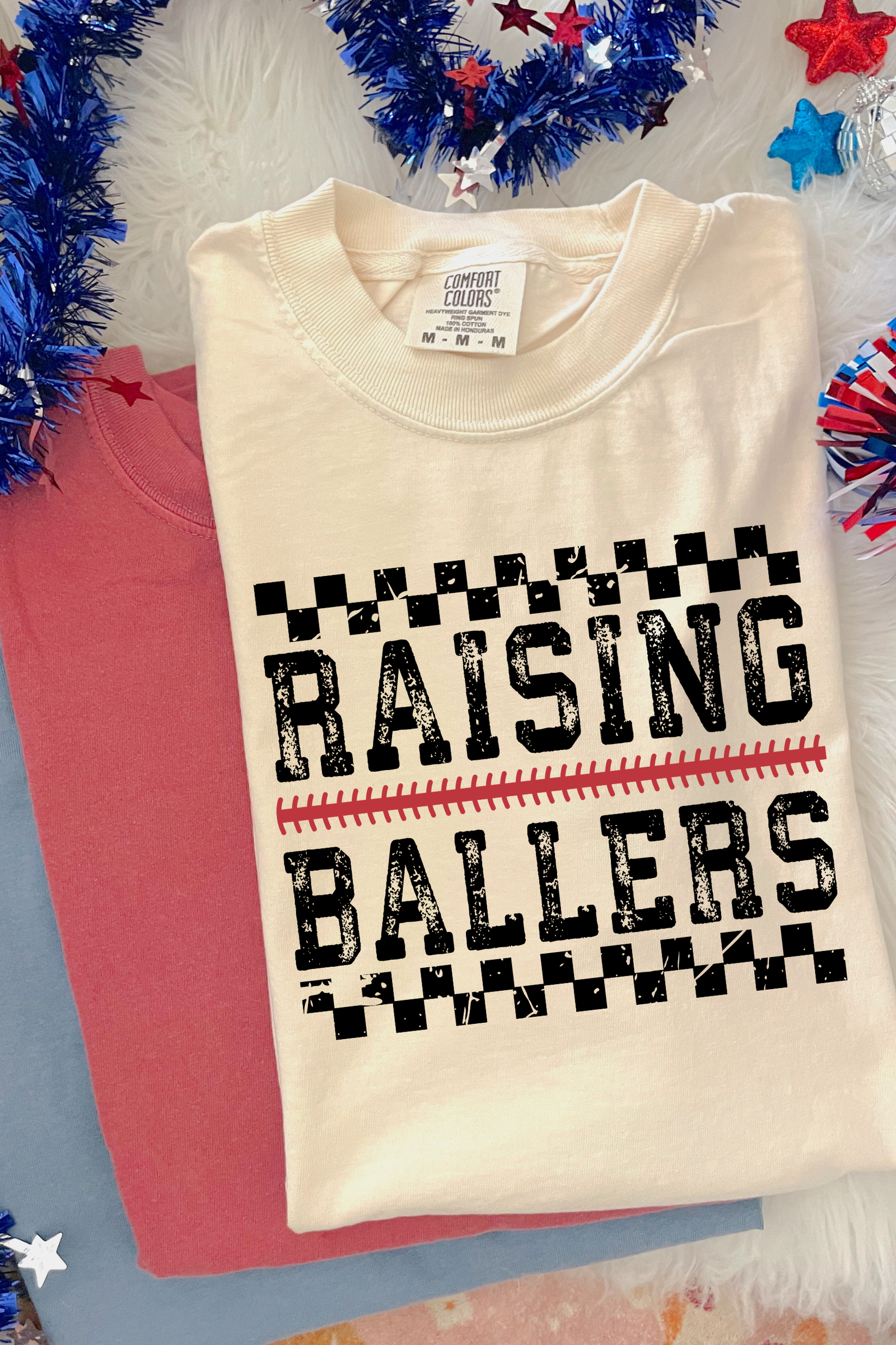Raising Ballers Tee: Ivory