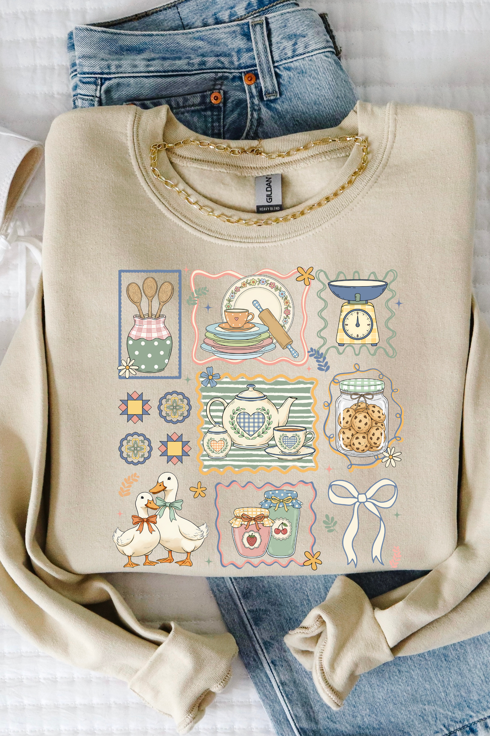 Thrifted Treasures Sweatshirt: Sand