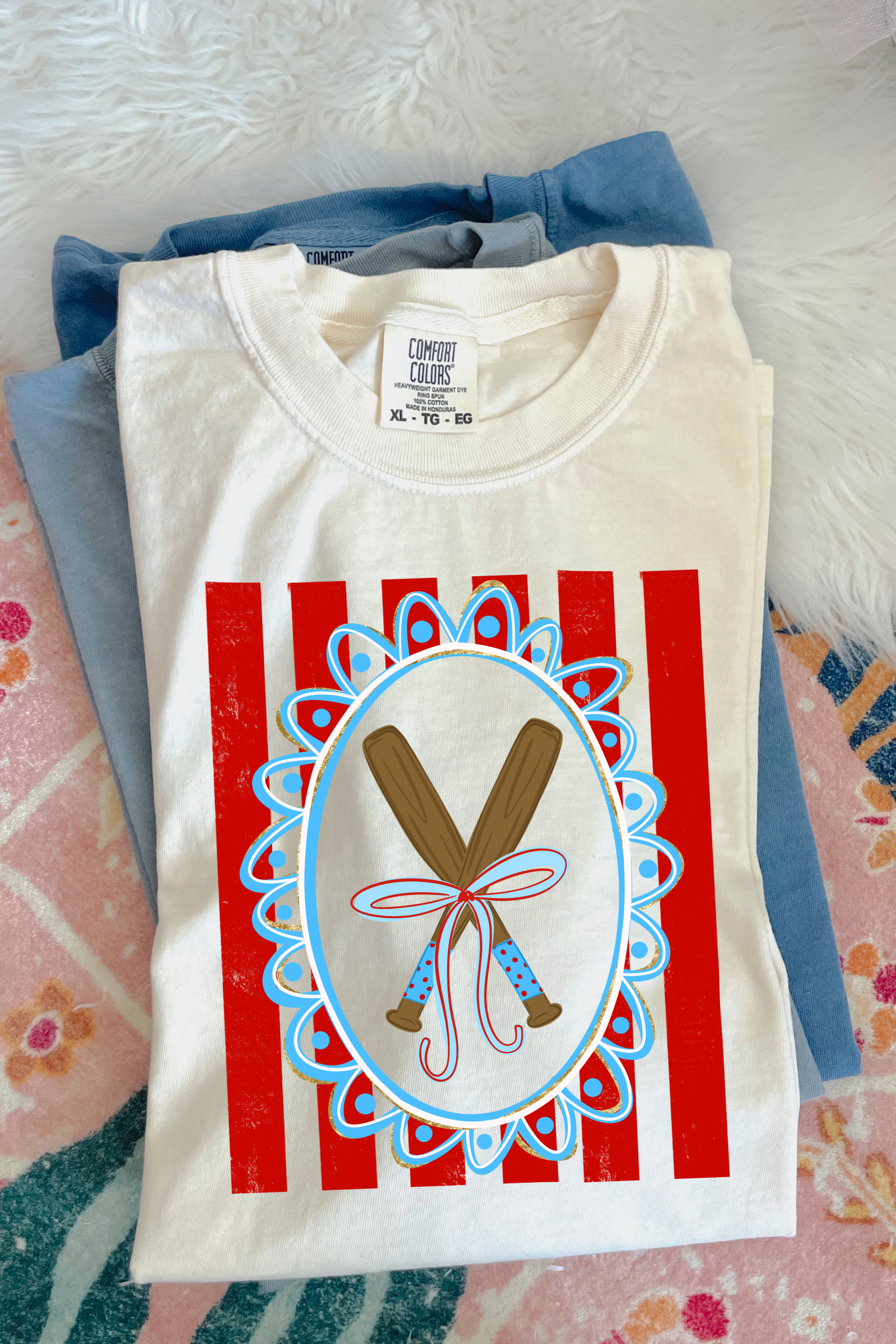 Baseball Bats Tee: Ivory