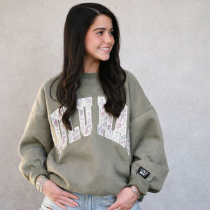 LULU MAC Camo Logo Sweatshirt: Green