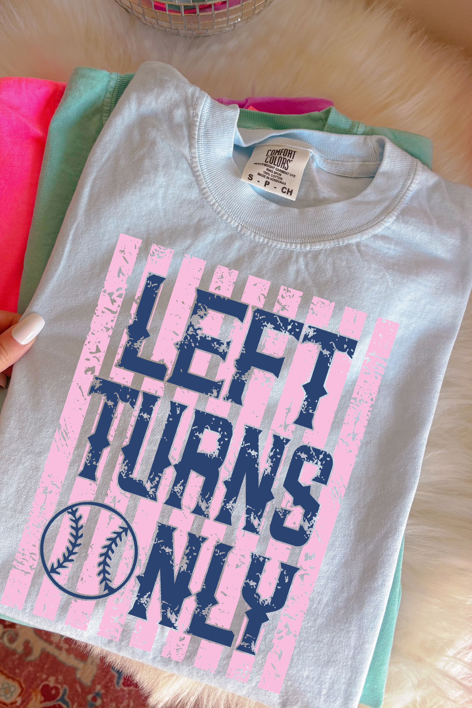Left Turns Only Tee: Chambray