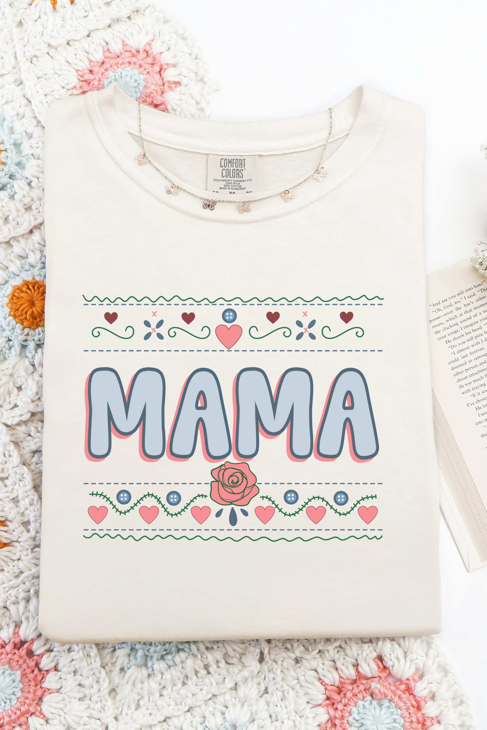 Vintage Mama Tee: Ivory