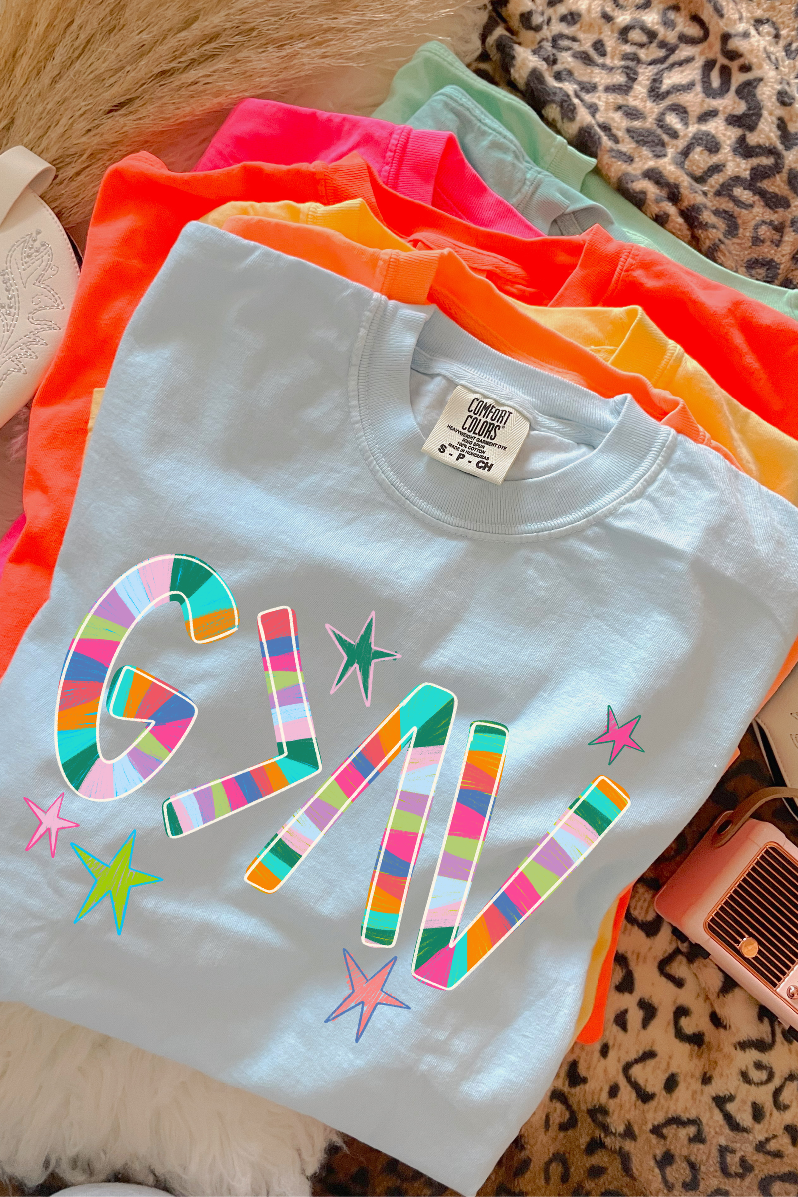 God is Greater Tee: Chambray