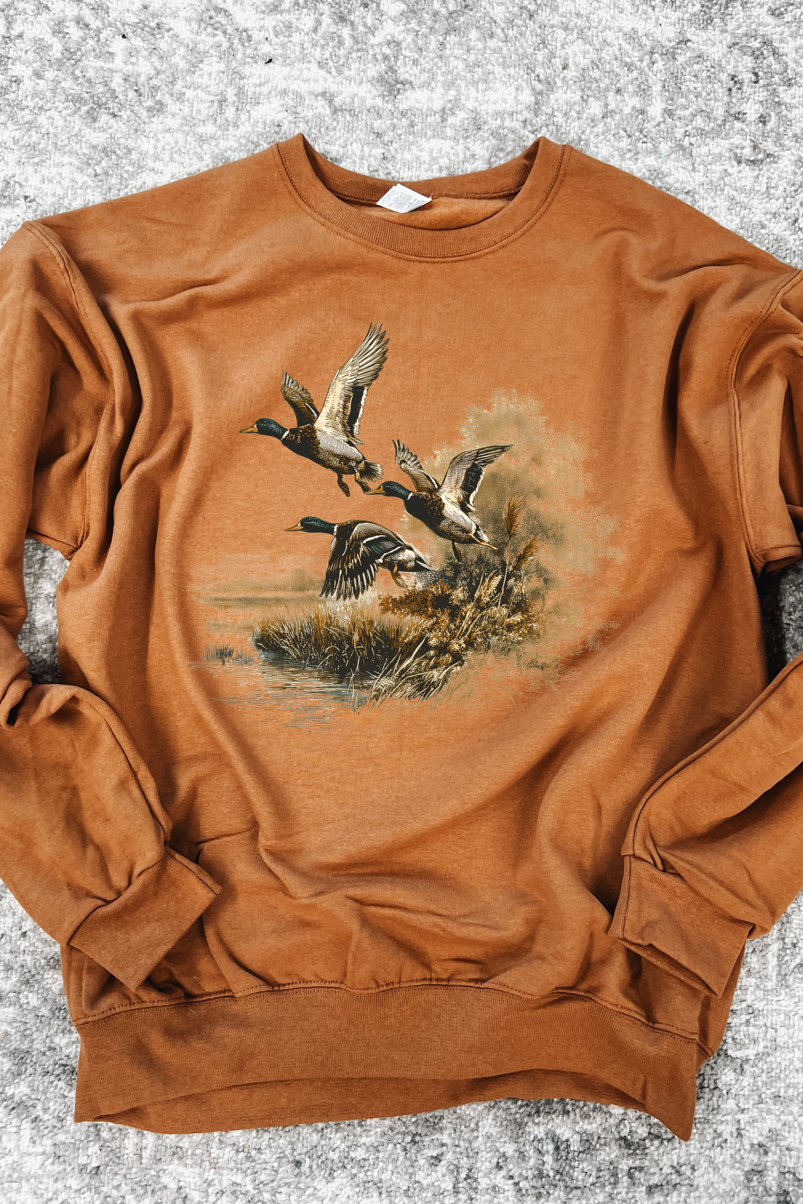 Vintage Mallard Crewneck: Golden Pecan