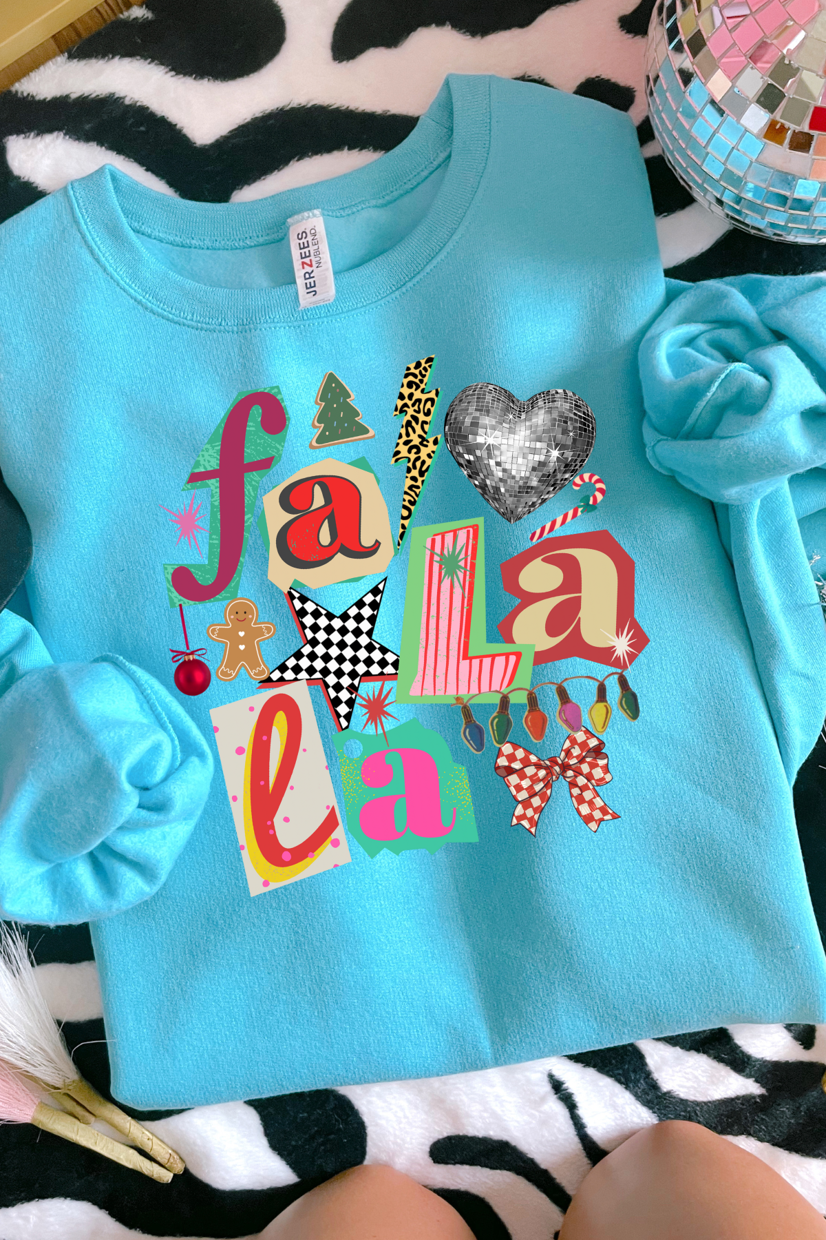 *Black Friday* Fa La La Sweatshirt: Scuba Blue