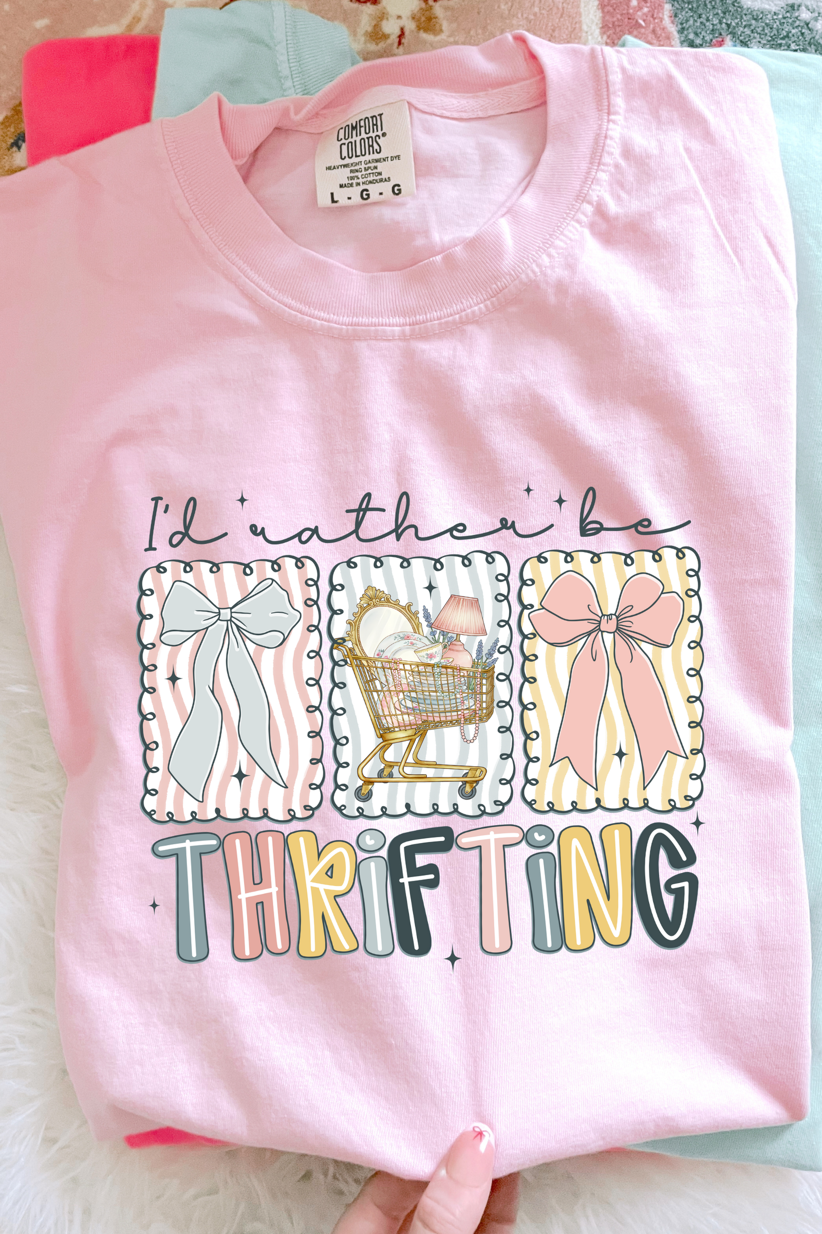I'd Rather Be Thrifting Tee: Blossom