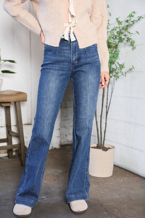 Trouser Bootcut Stretch Denim Jeans