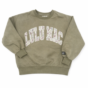 LULU MAC Camo Logo Sweatshirt: Green