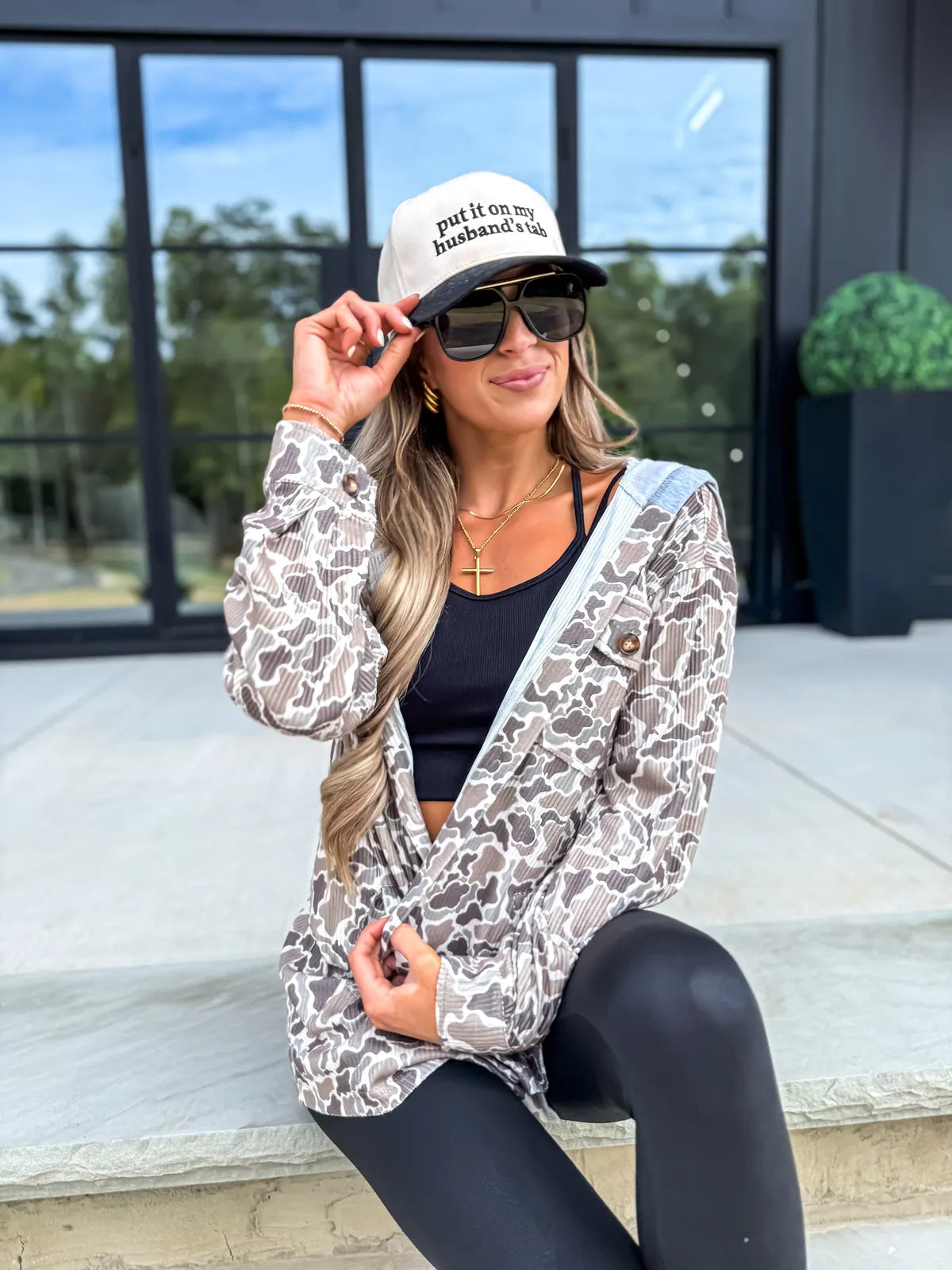 PREORDER Destination Cloud Ribbed Shacket: Duck Camo