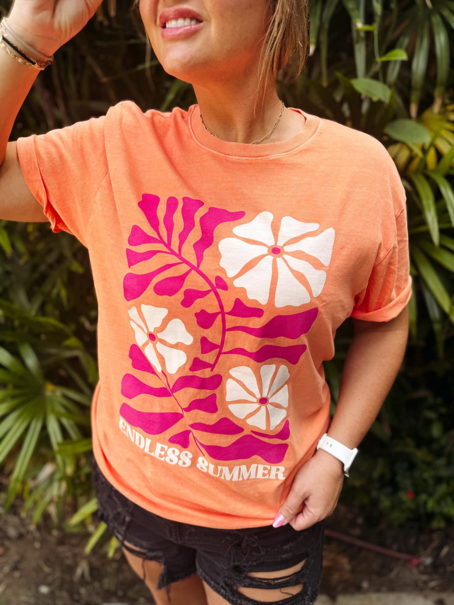 Endless Summer Tee: Cantaloupe