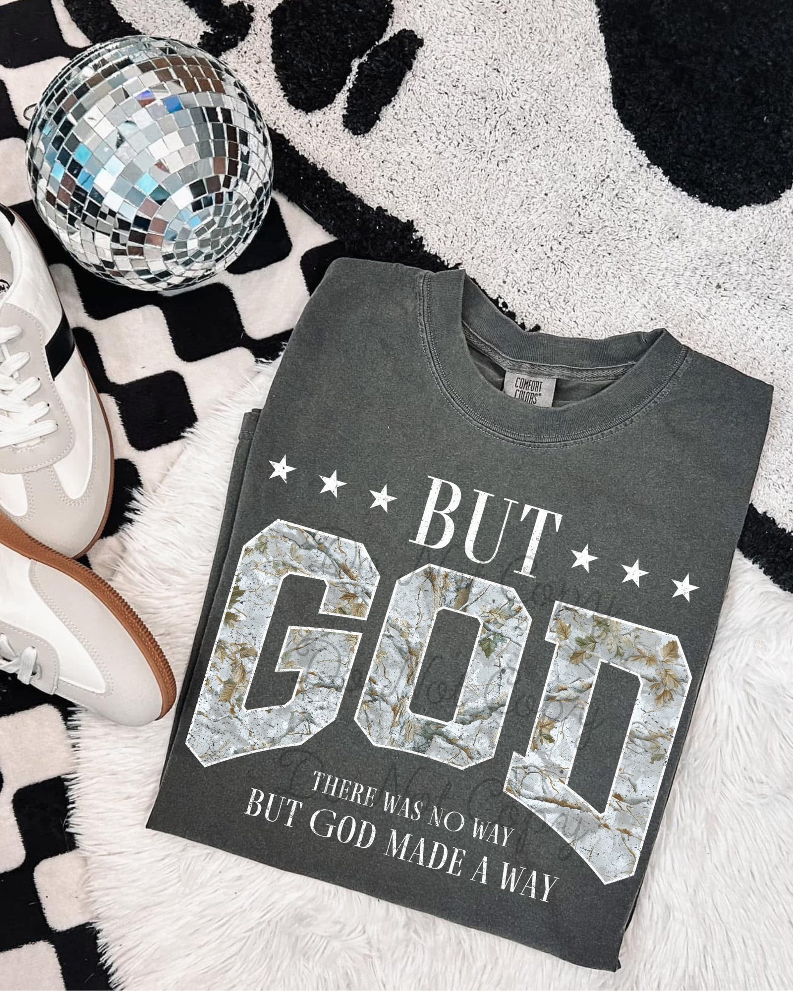 Camo But God Tee: Pepper