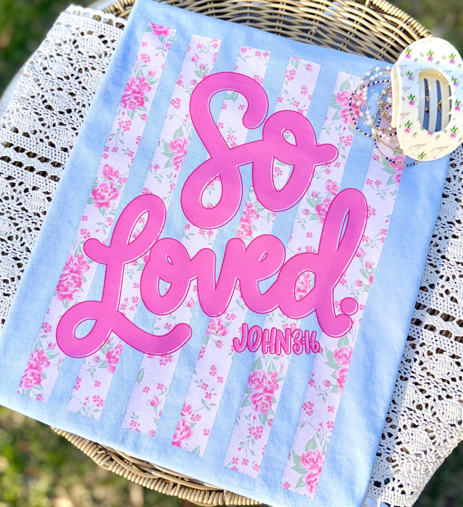 So Loved Tee: Chambray
