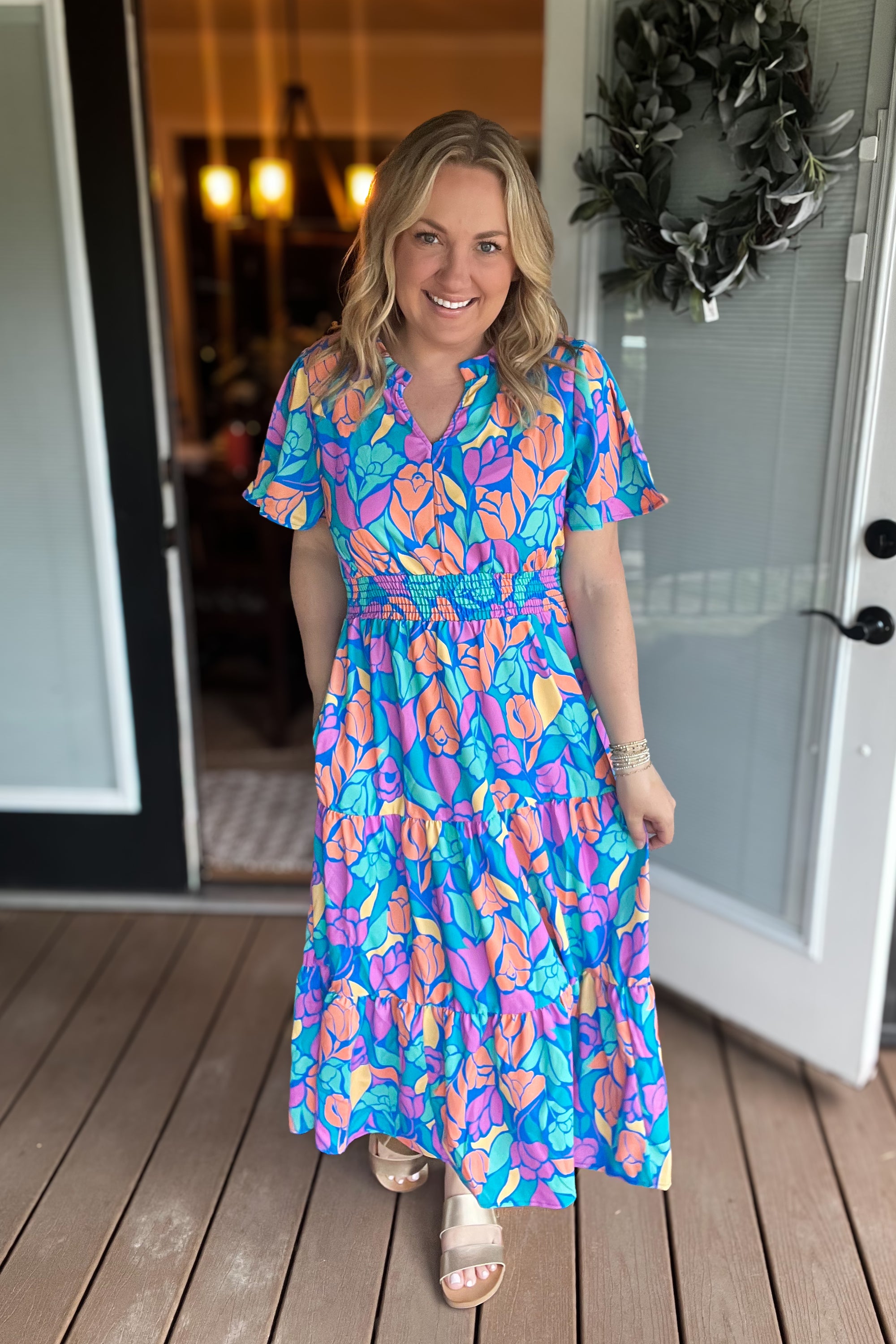 Golden Hour Midi Dress: Multi