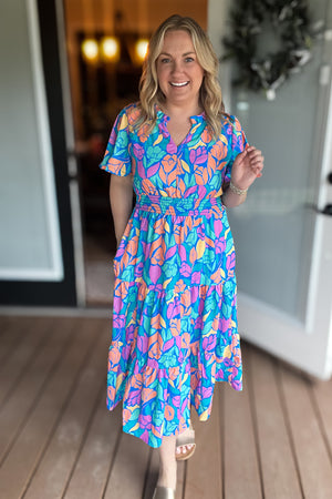 Golden Hour Midi Dress: Multi