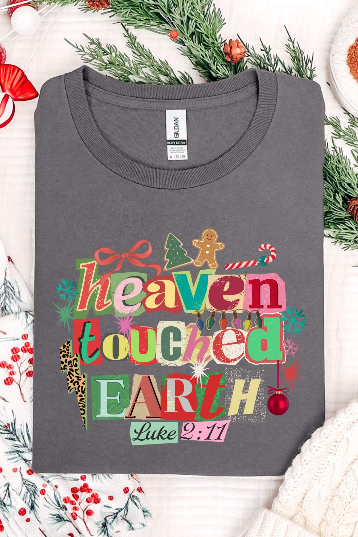 *Black Friday* Heaven Touched Earth Tee: Charcoal