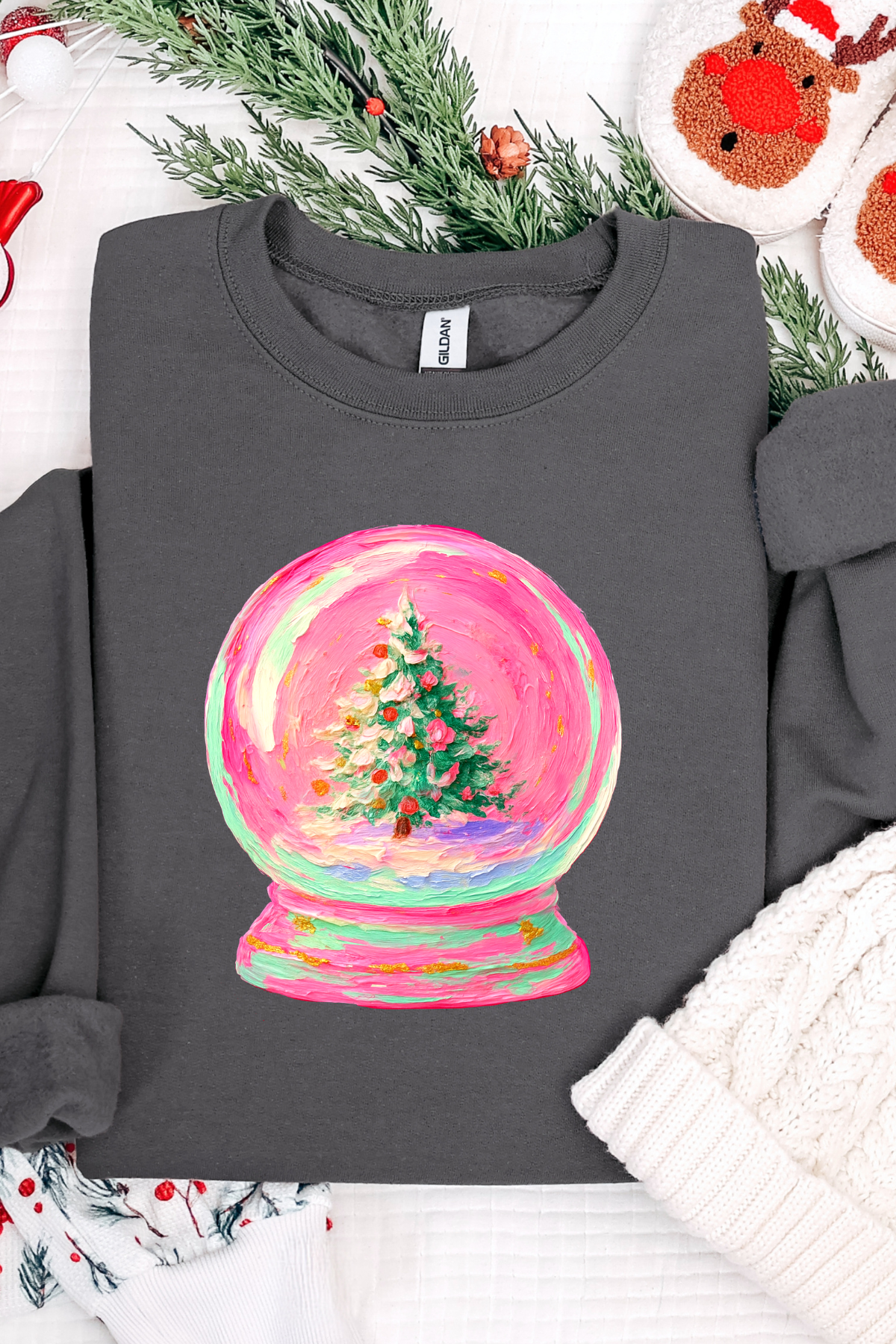 *Black Friday* Snowglobe Sweatshirt: Charcoal