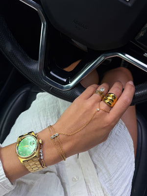 Bentley Hand Chain: Gold