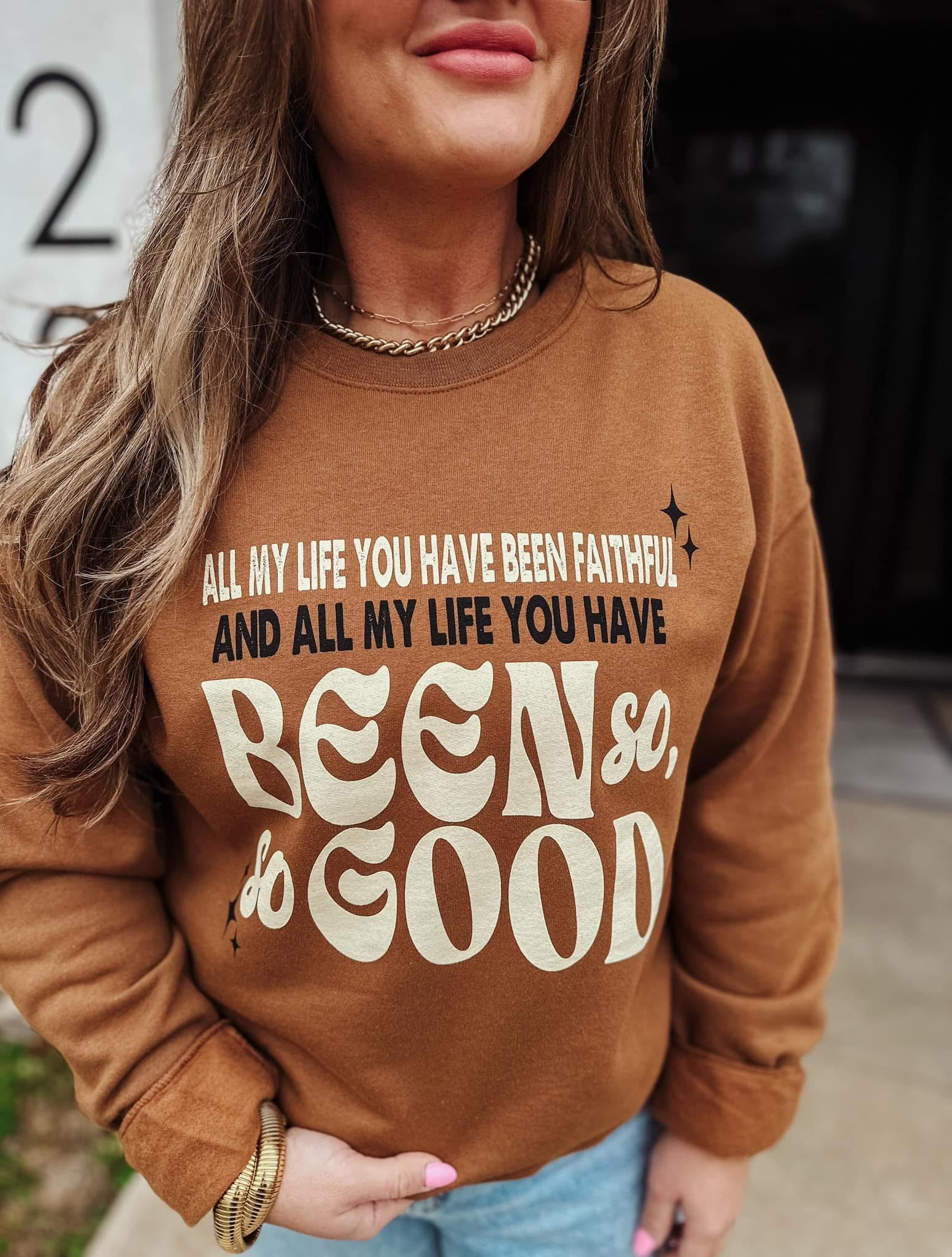 So, So Good Sweatshirt: Golden Pecan