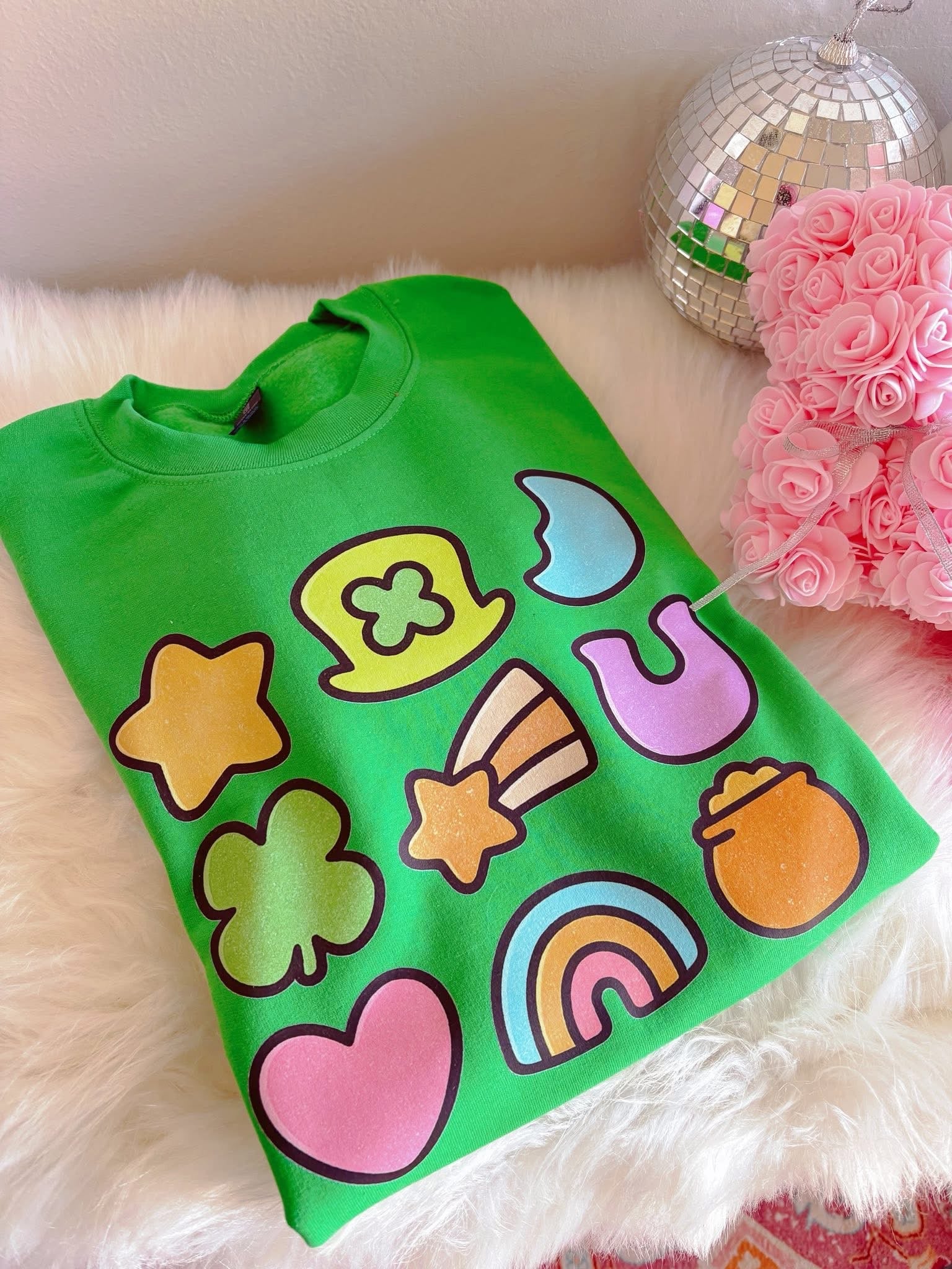 Lucky Charm Sweatshirt: Irish Green
