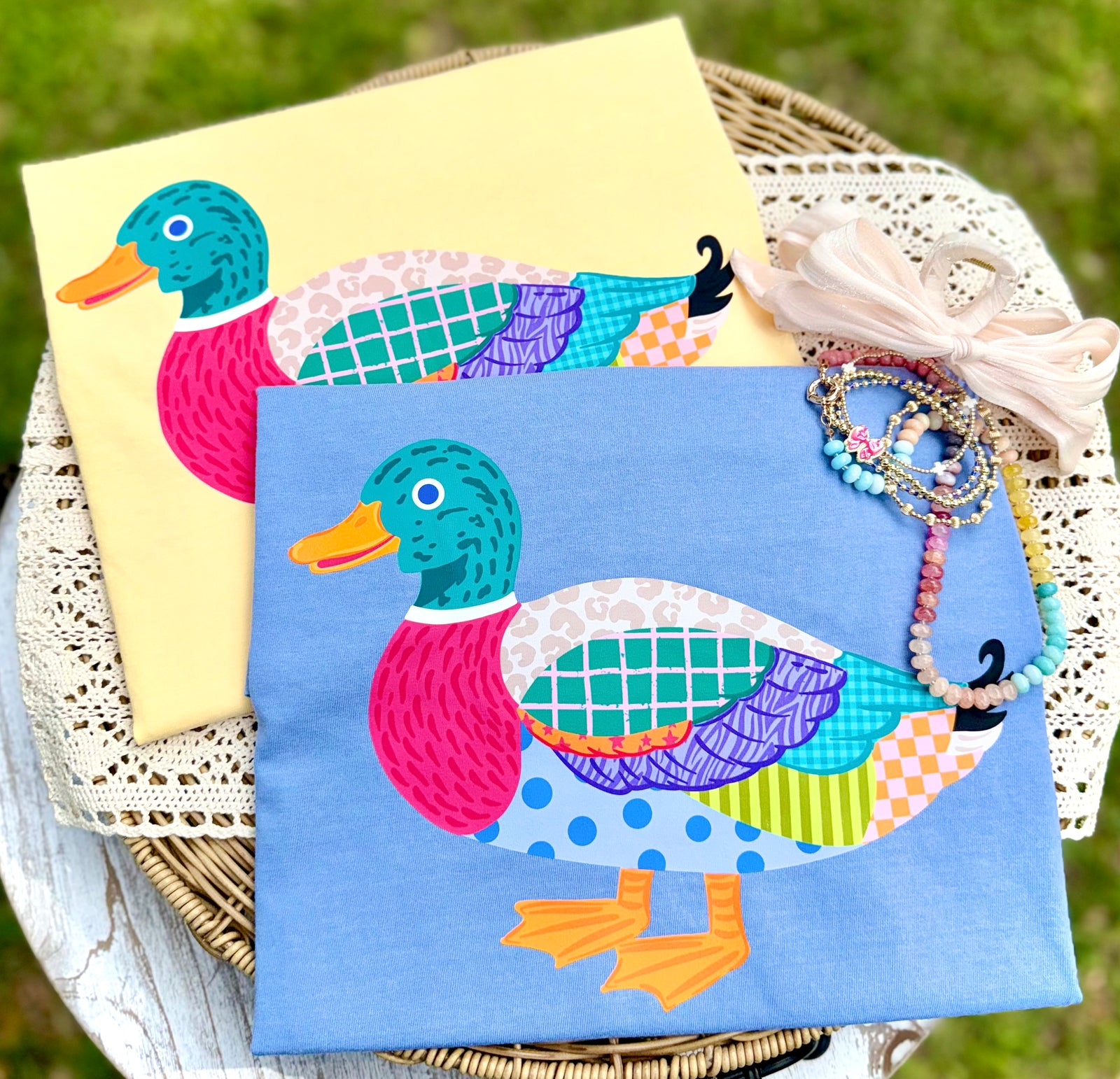 Summer Mallard Duck Tee: Color Options Available