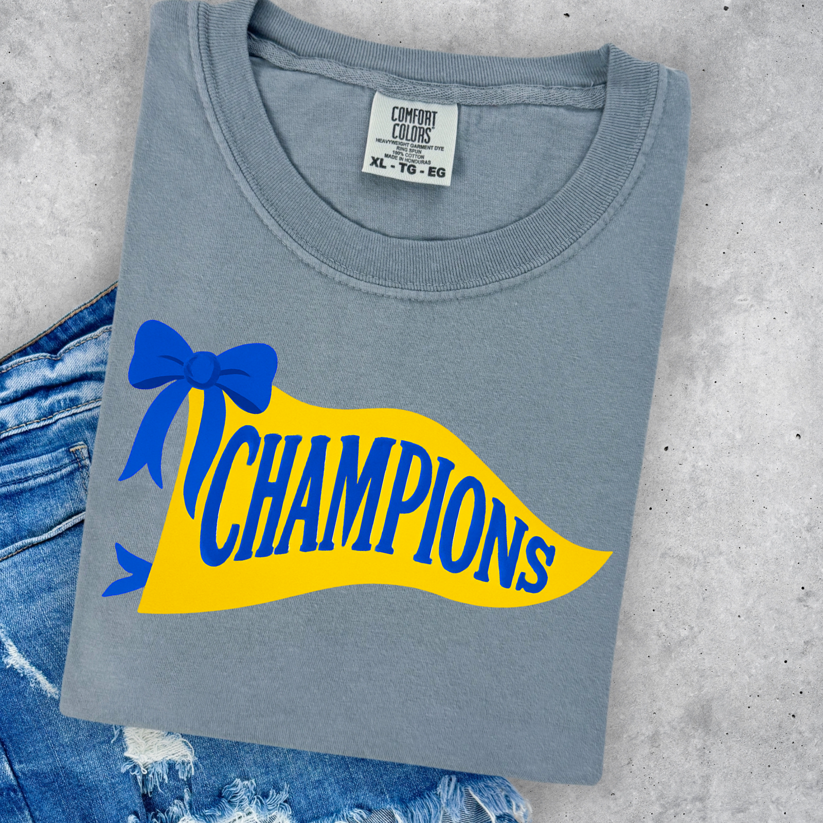 Champions Pennant Tee: Granite