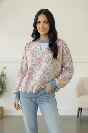 Meadow Breeze Floral Pullover