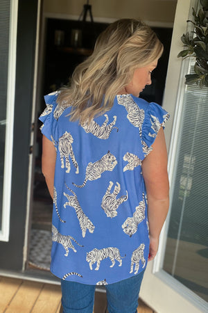 Live Freely Top: Blue