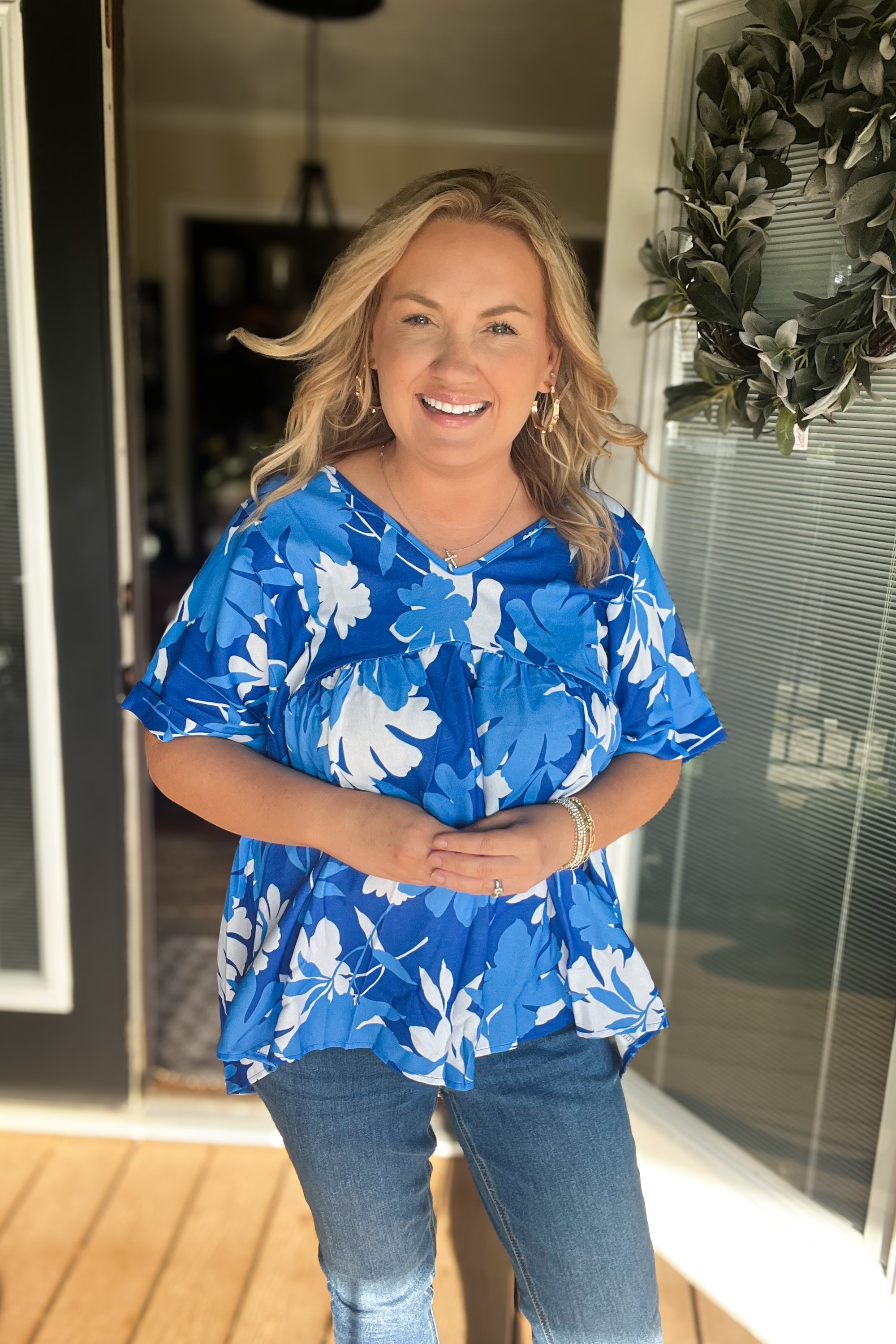 Savannah Top: Blue
