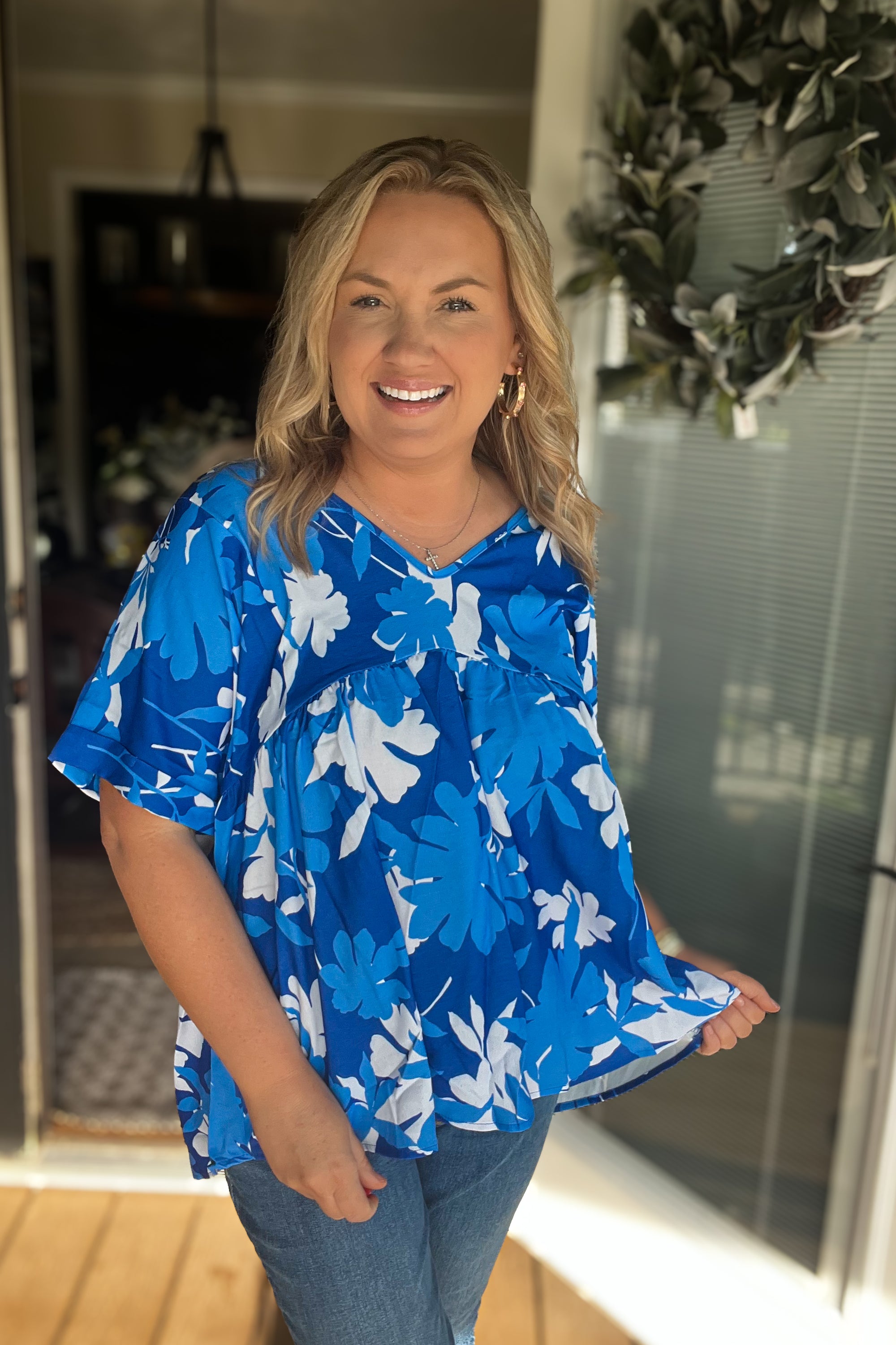 Savannah Top: Blue