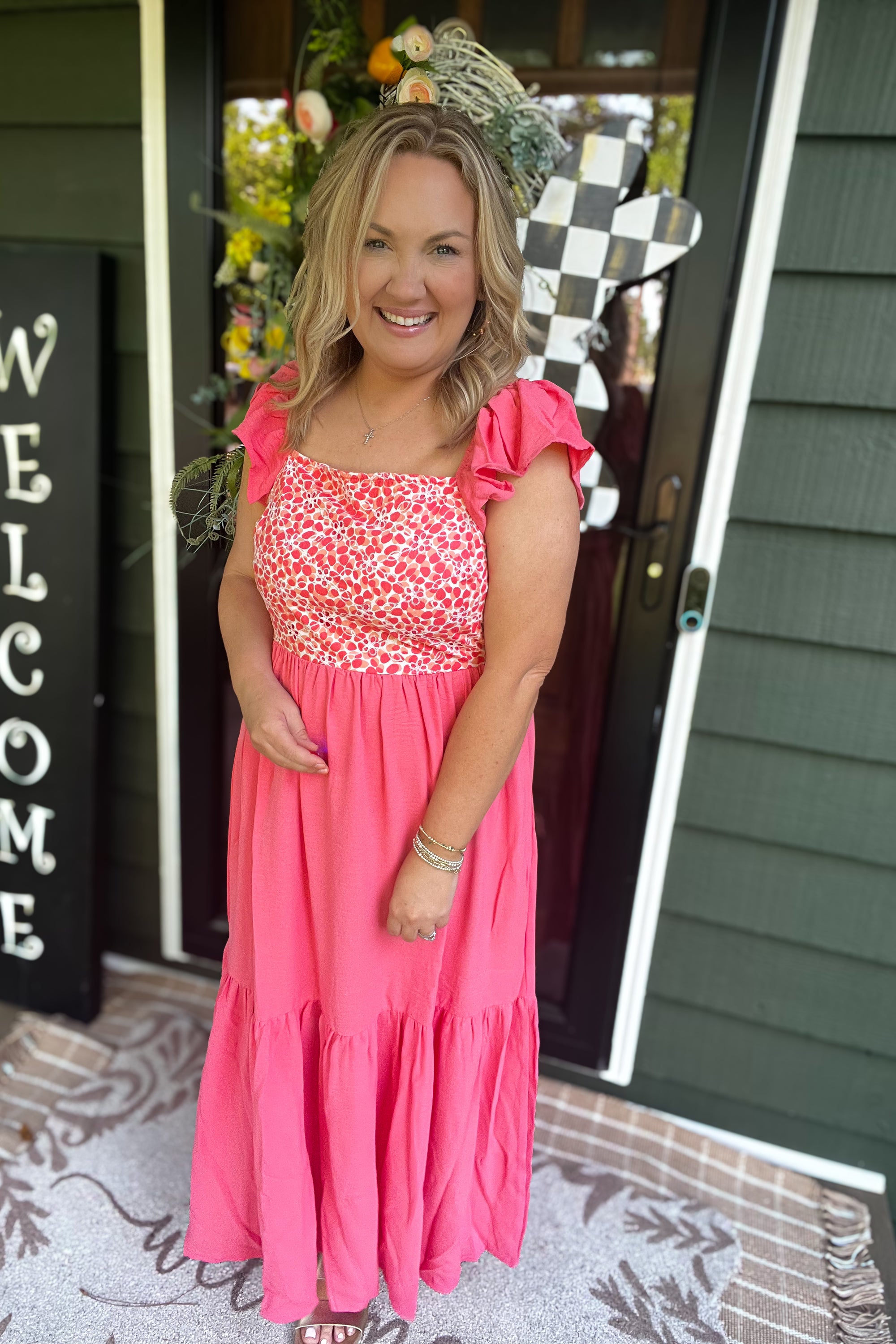 More Than Lovely Maxi Dress: Coral