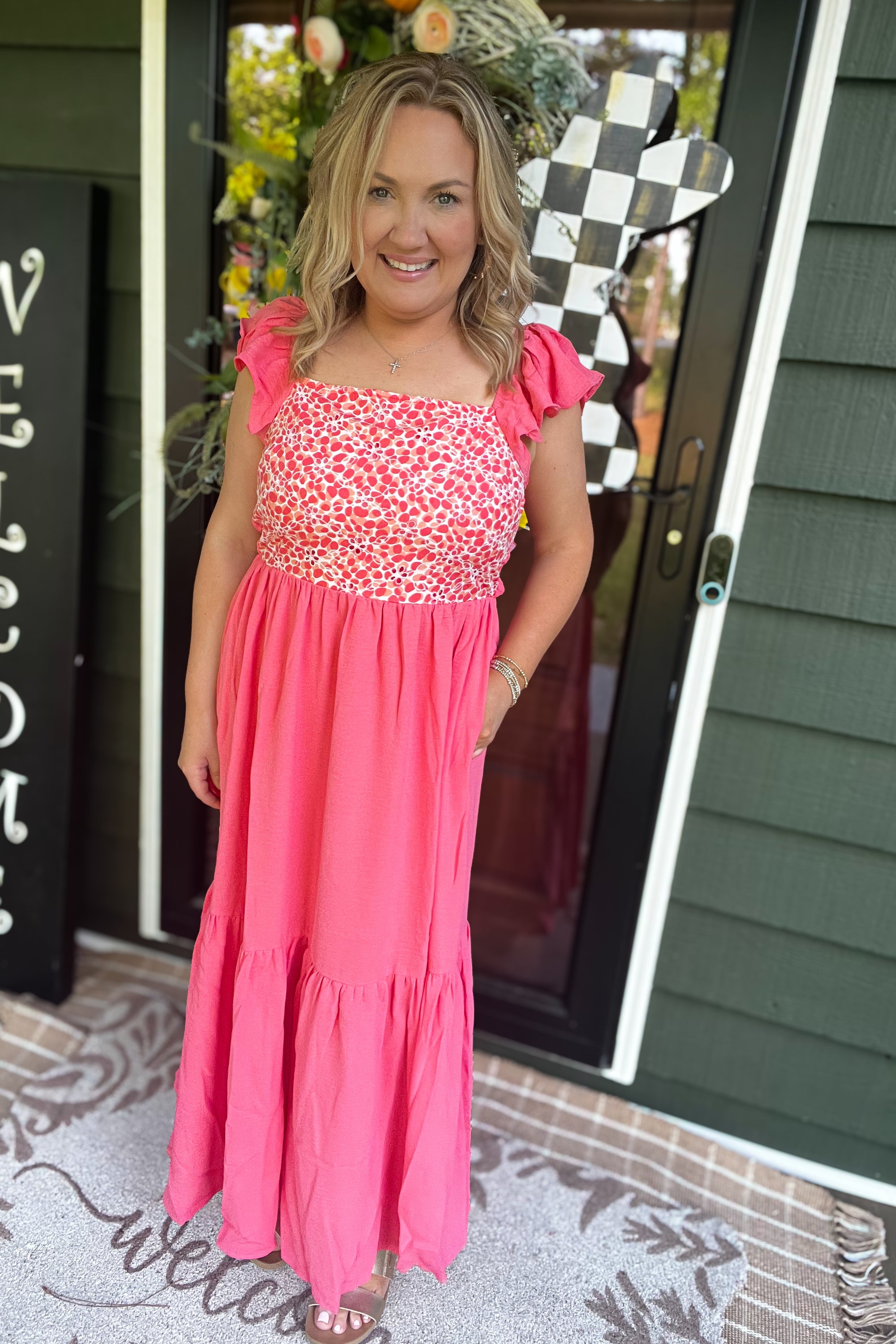More Than Lovely Maxi Dress: Coral