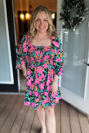 Floral Daydream Dress: Pink Multi