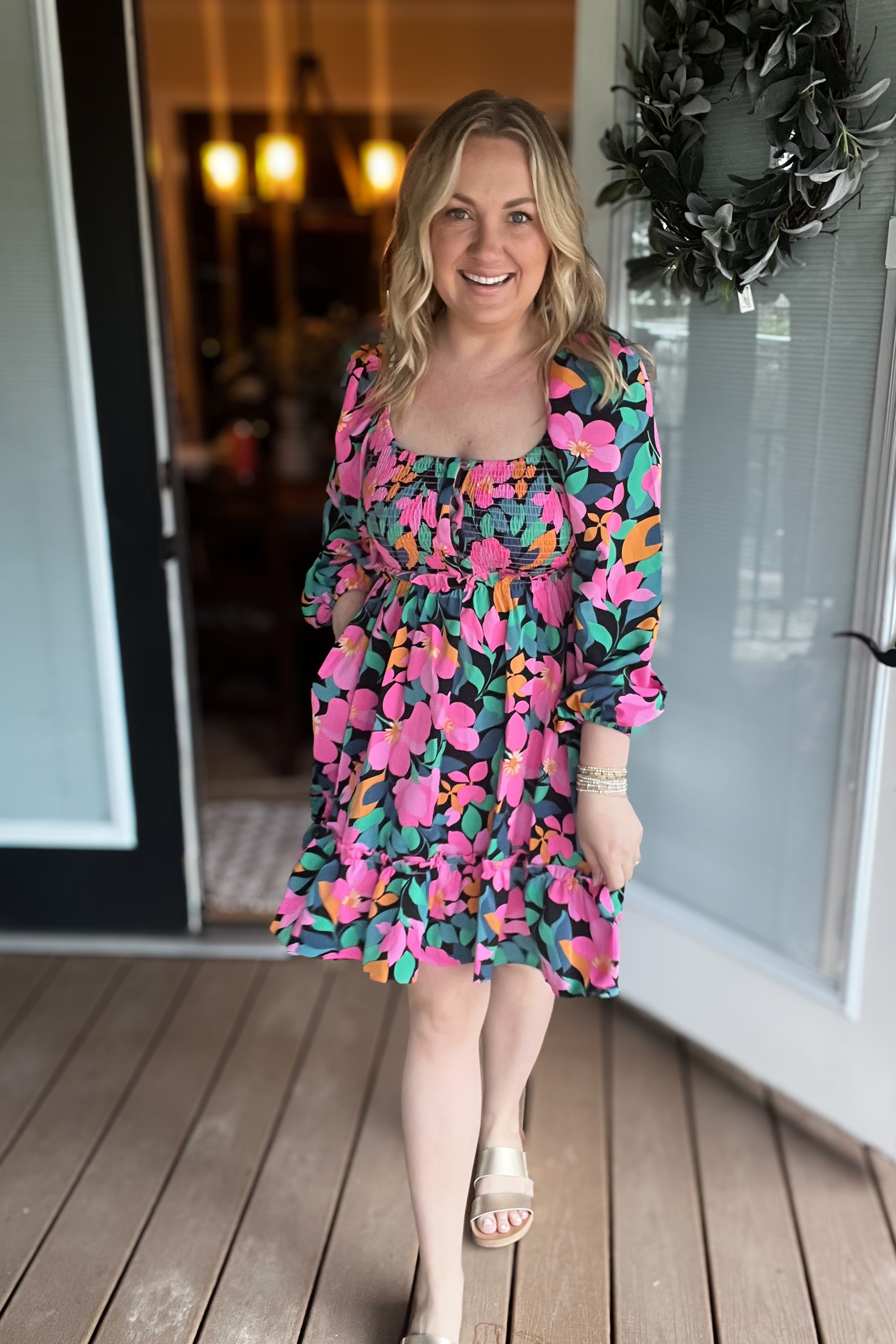 Floral Daydream Dress: Pink Multi