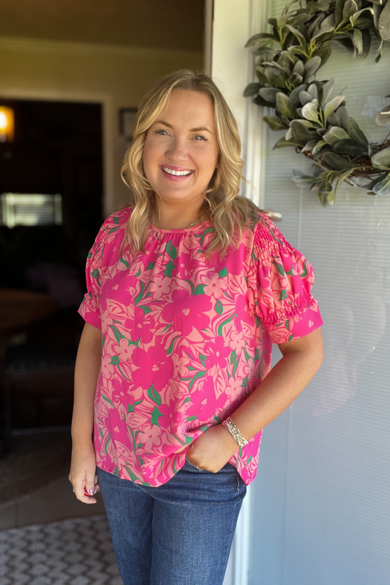 Vacay Vibes Top: Pink Multi