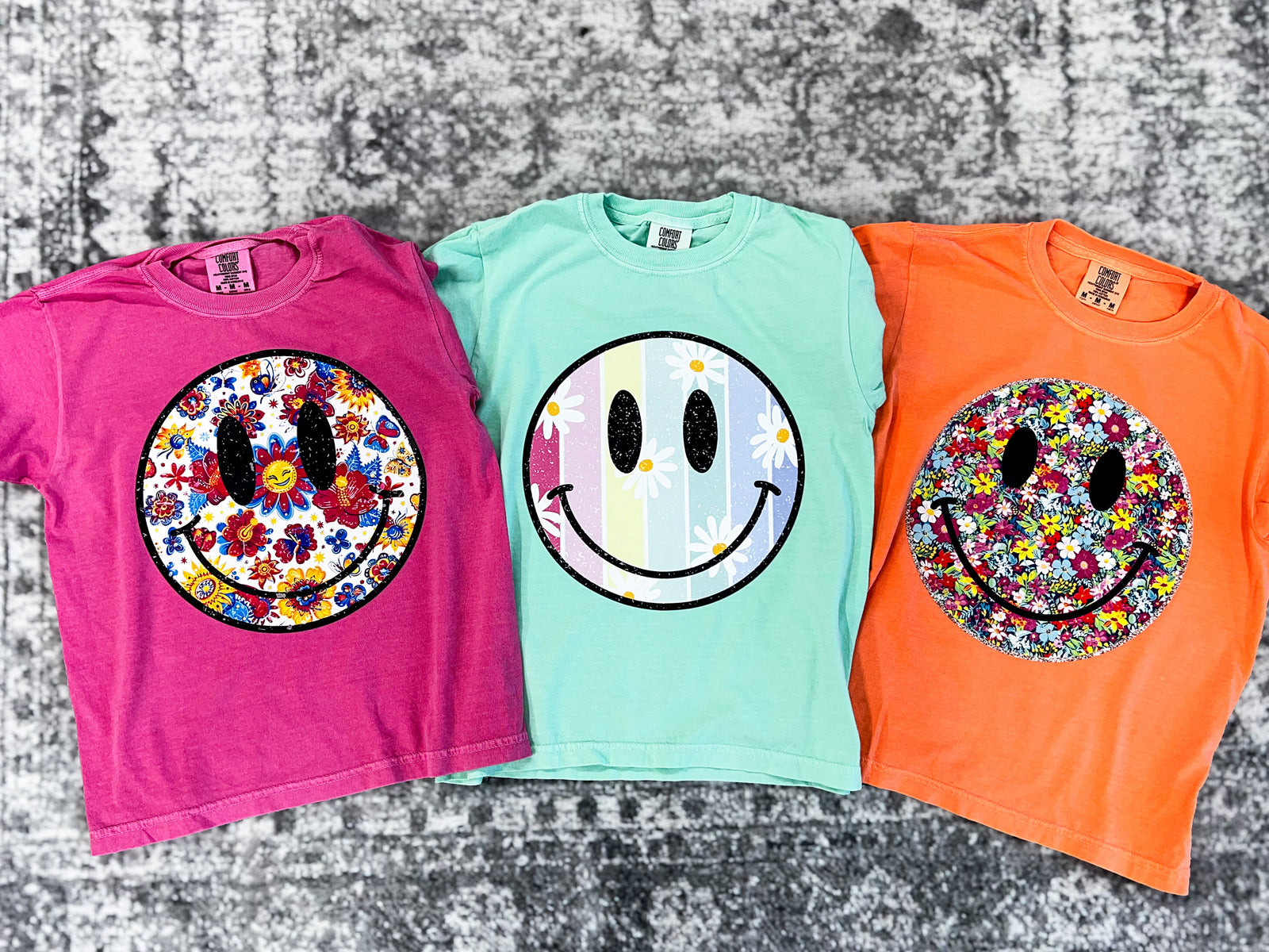 Youth Smiley Tees: Color Options Available