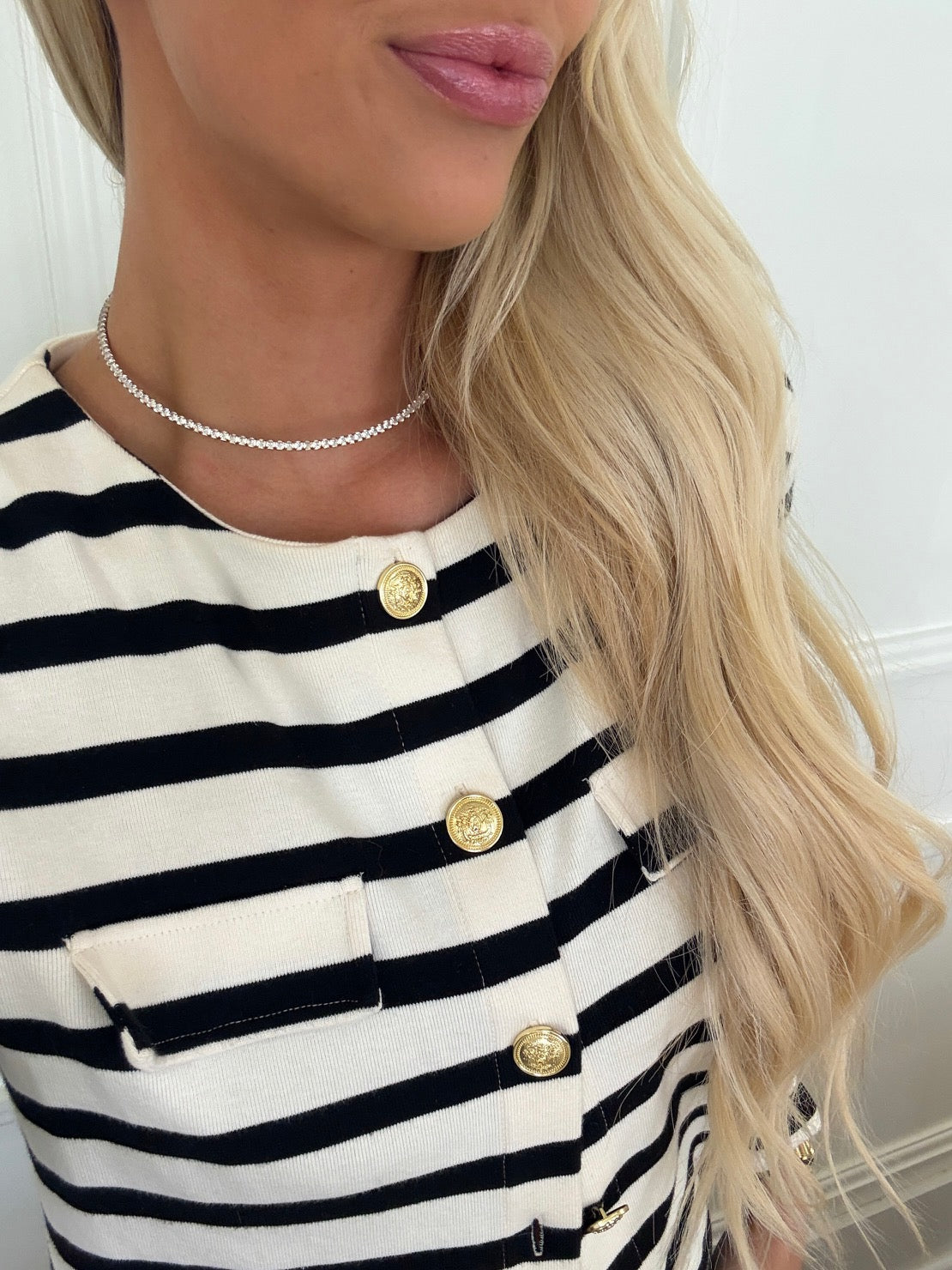 Luxe Tennis Necklace: Gold or Silver
