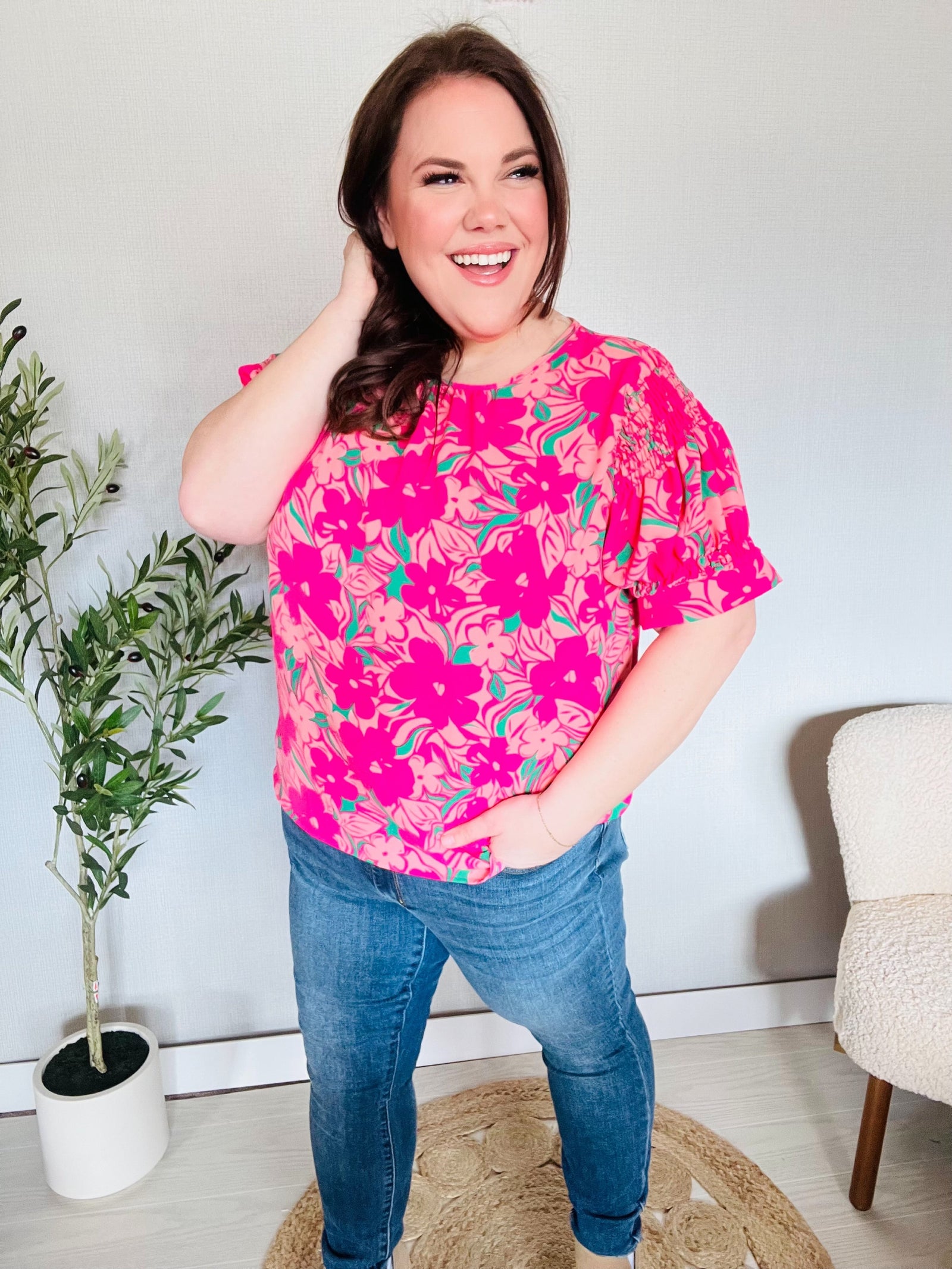 Vacay Vibes Top: Pink Multi