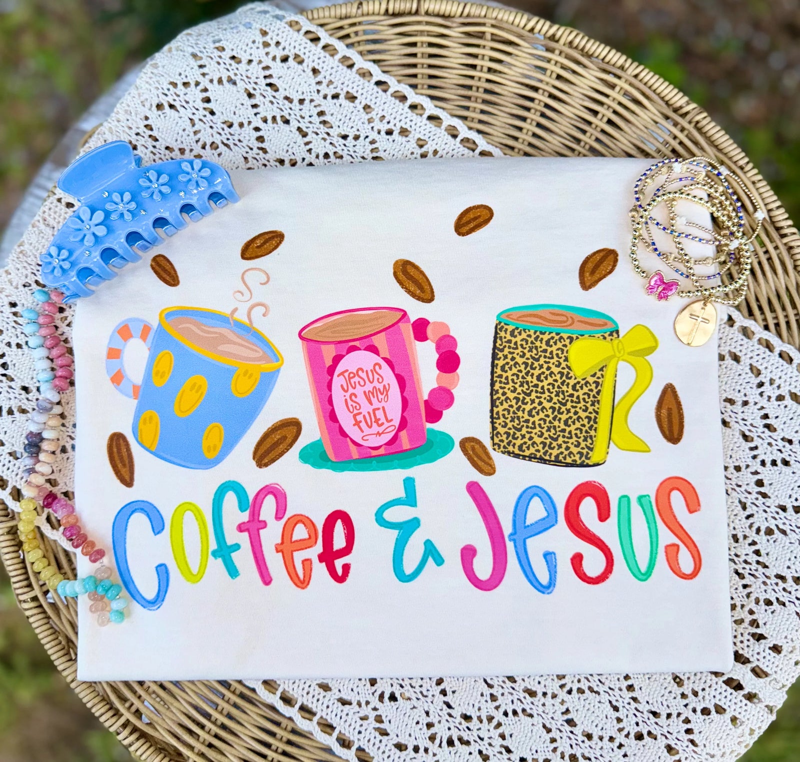 Coffee & Jesus Tee: Ivory