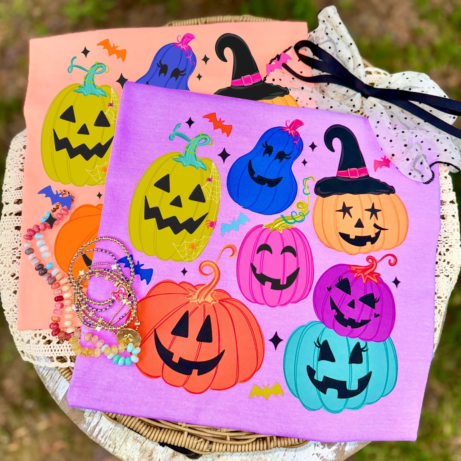 Colorful Pumpkins Tee: Color Options Available