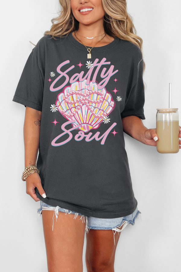 Salty Soul Tee: Graphite