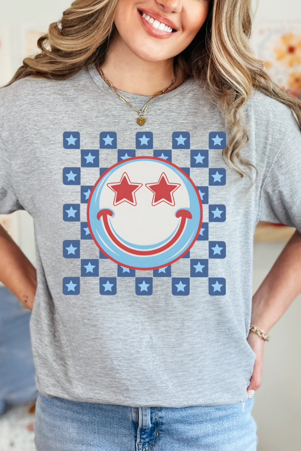 DEAL USA Smiley Tee: Sport Gray