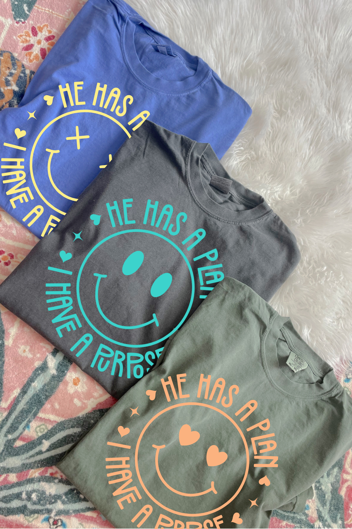 He Has a Plan I Have a Purpose Tee: Color Options Available