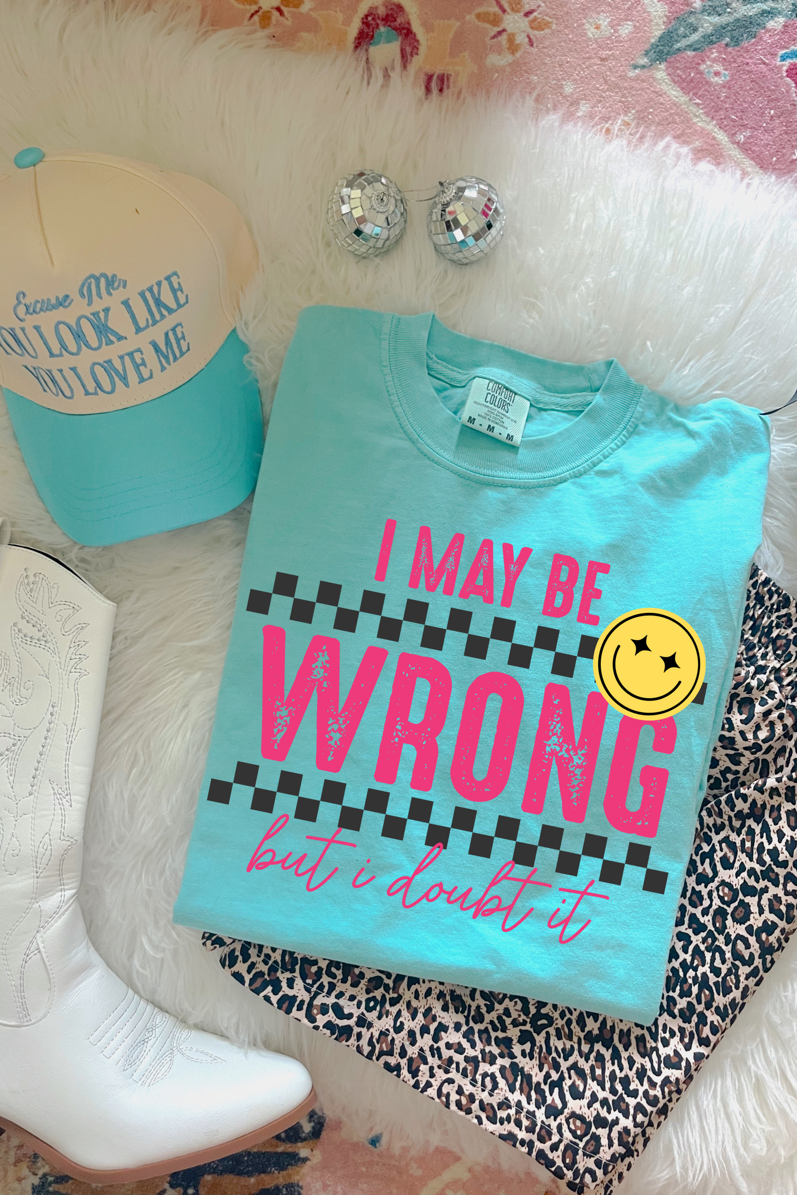 I May Be Wrong Tee: Chalky Mint