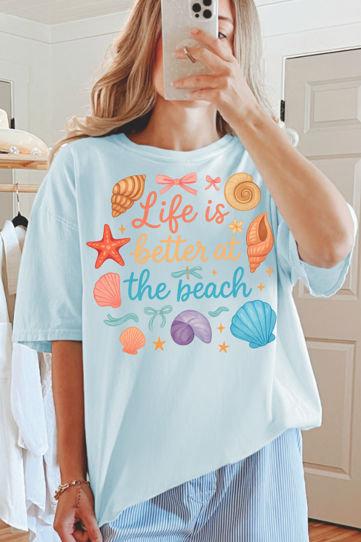 Life is Better at the Beach Tee: Chambray