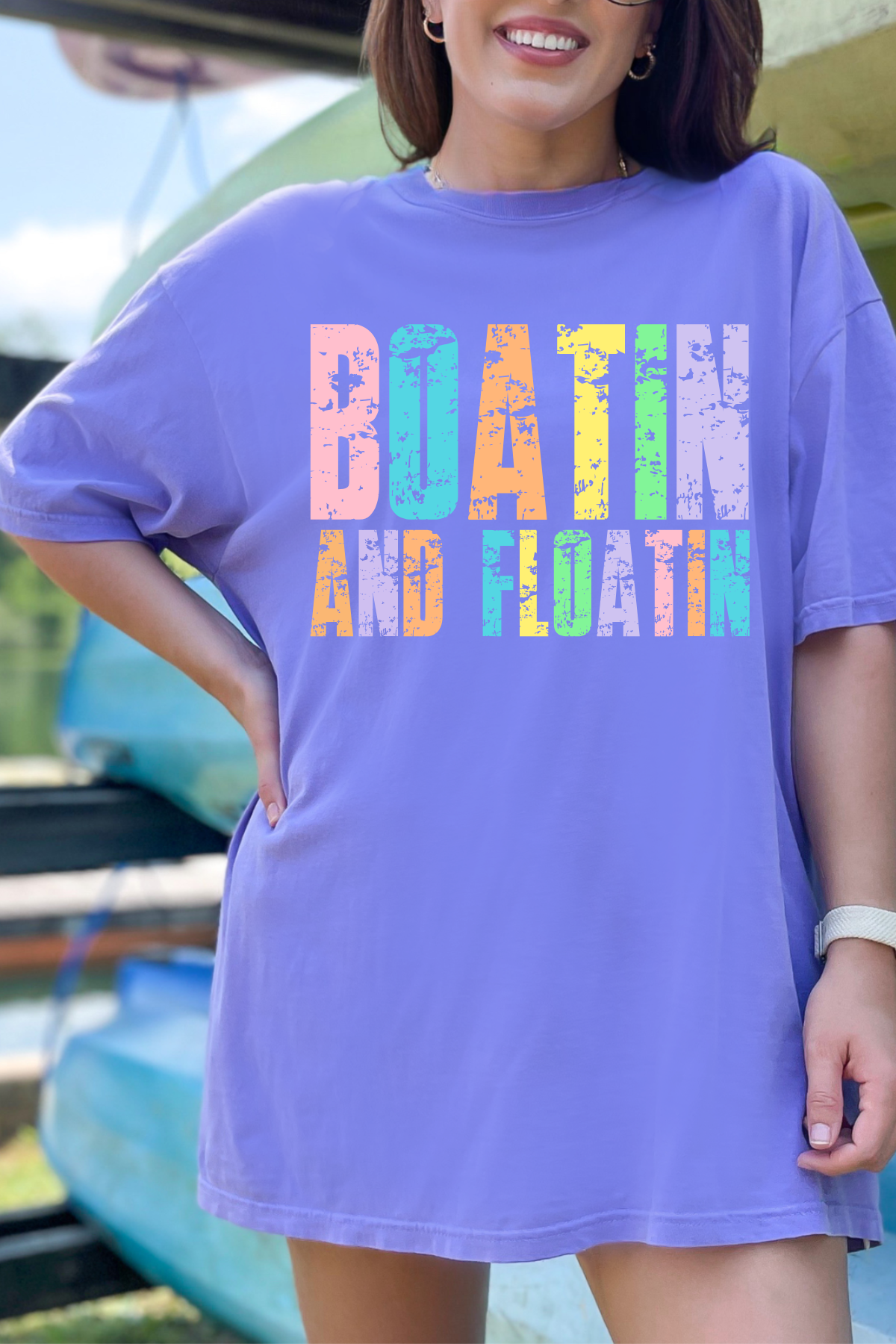Boatin' and Floatin' Tee: Violet