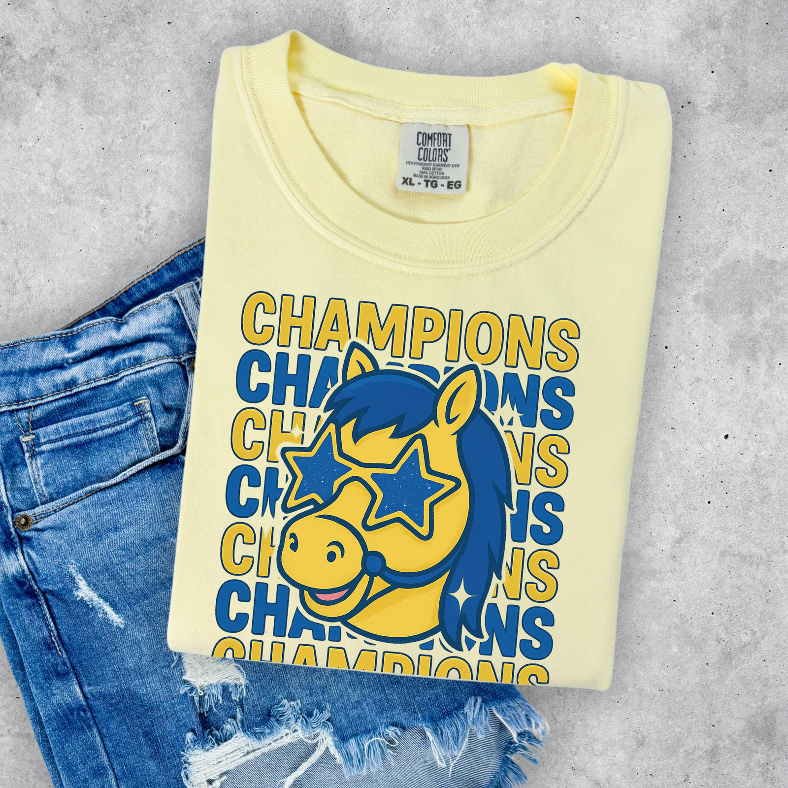 Champions Star Sunnies Tee: Butter