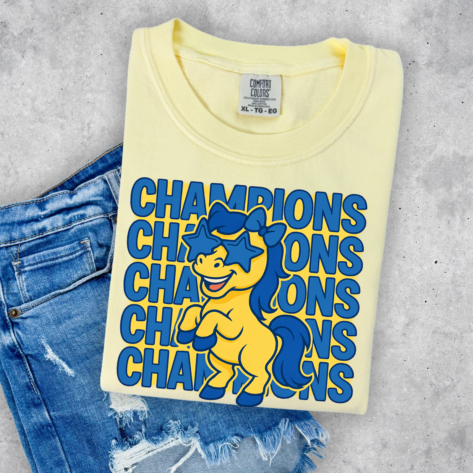 Girlie Champions Tee: Butter