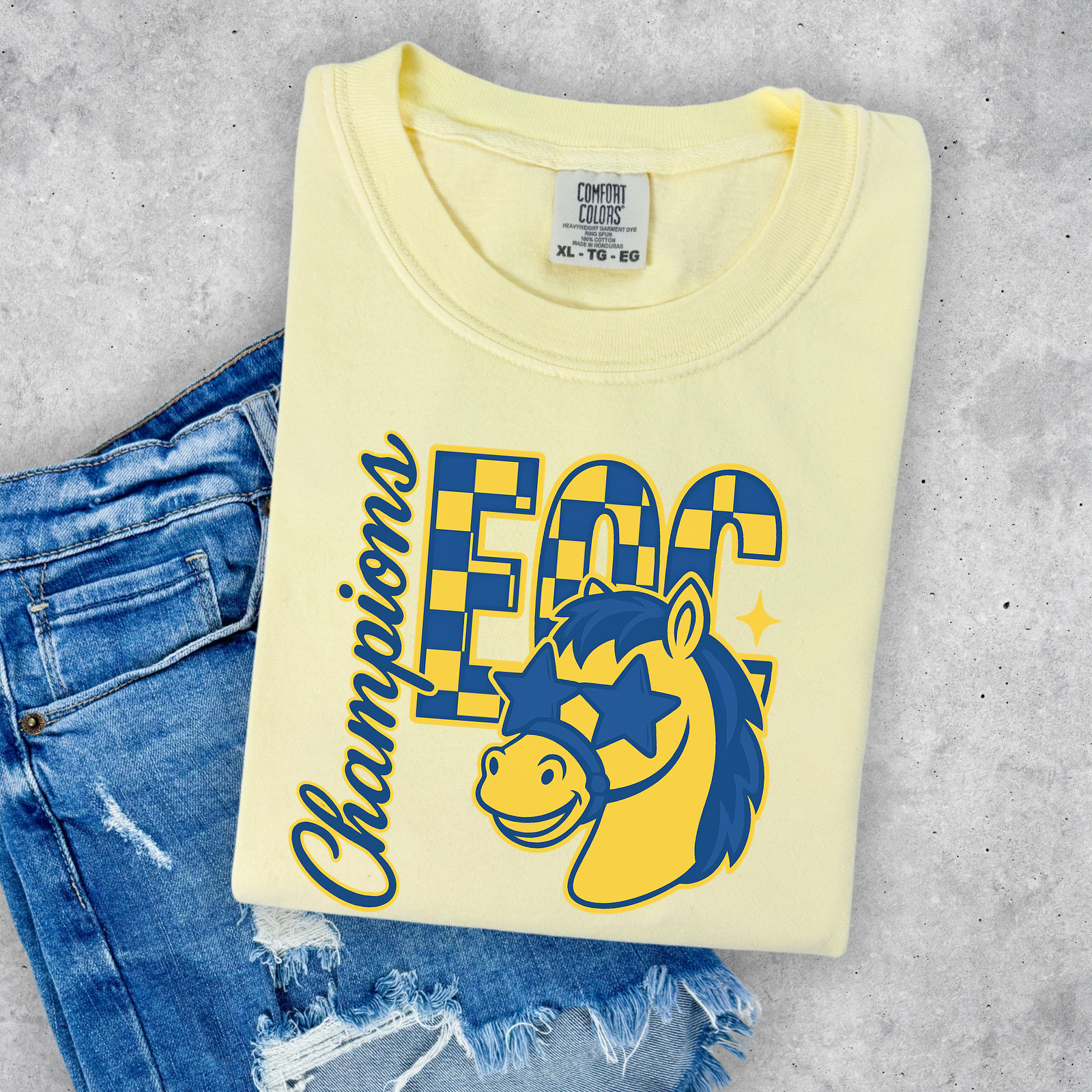 Champions Retro Logo Tee: Butter